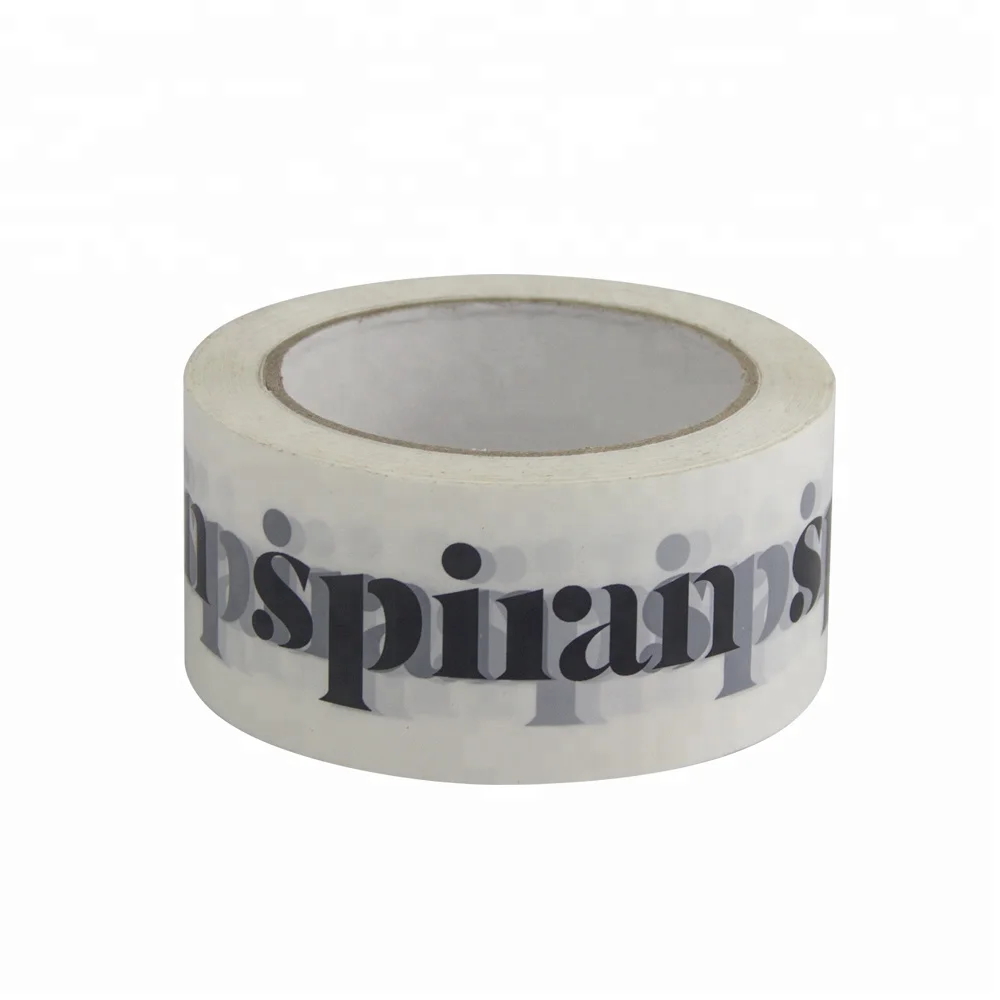 
logo printed strong adhesive custom bopp packing tape with white background 