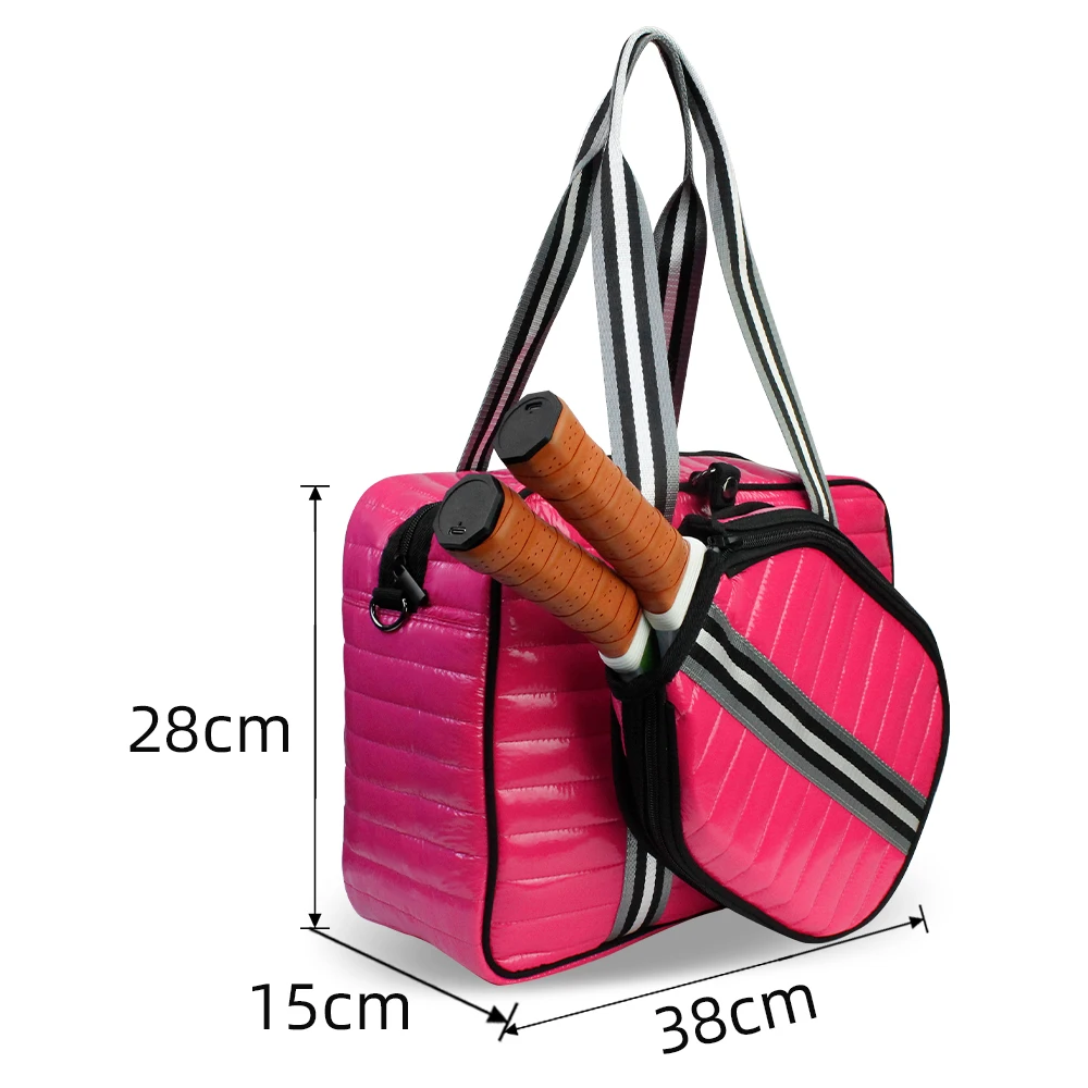 Custom Logo Gym Sport Puffer Racket Tote package Quilted Pickleball Paddle Bag