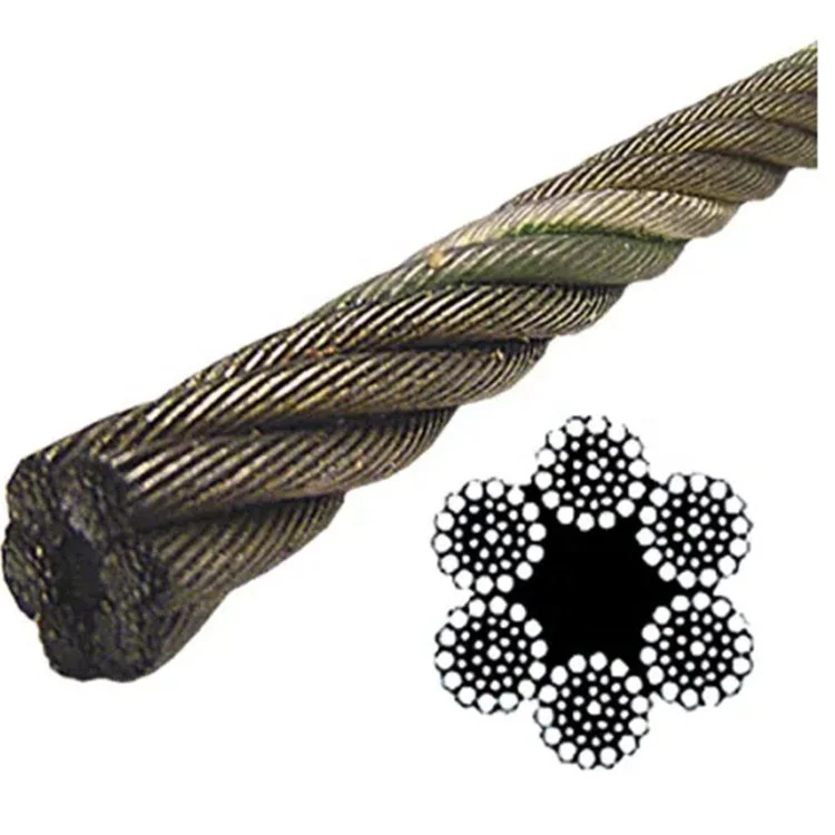 
Ungalvanized 6*37 Fiber Core Wire Rope with Factory Price 