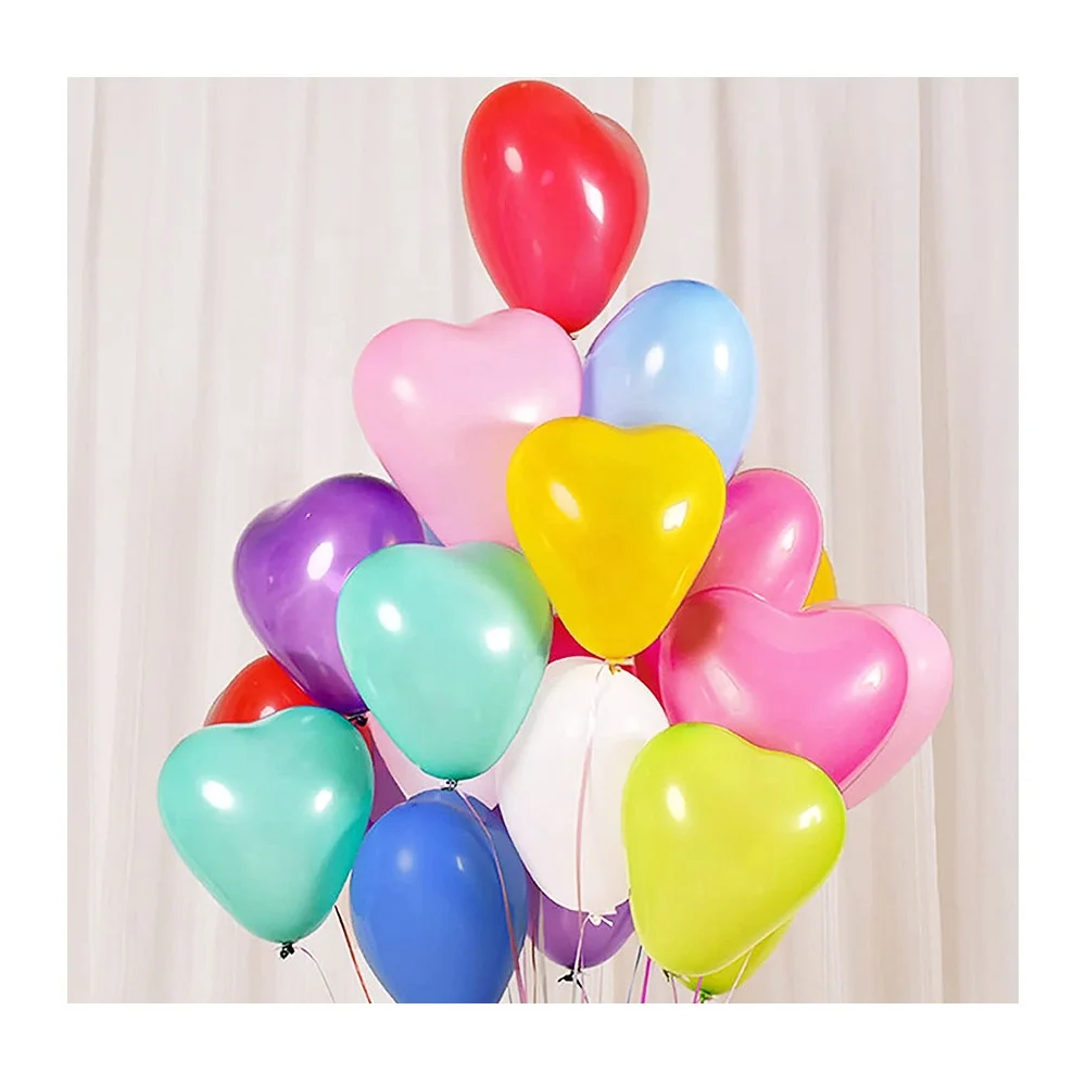 Happy Birthday Valentines day Heart Shape Ballon 12 inch Matte Purple Blue Red Pink White Helium Latex Shaped Heart Balloon
