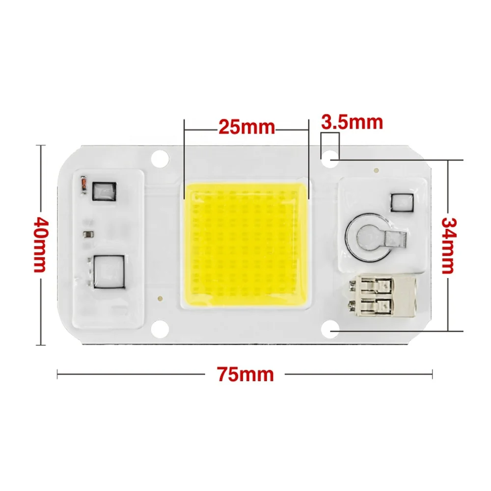 
Solderless Dimmable 220v Led COB 20W 30W 50W Full Spectrum Plant Grow Light COB Chip 
