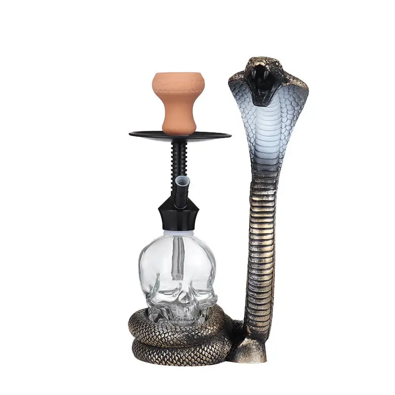 Vapruz New Modern Hookahs Cobra Snake Hookah Snake Design LED Metal Hookah Shisha