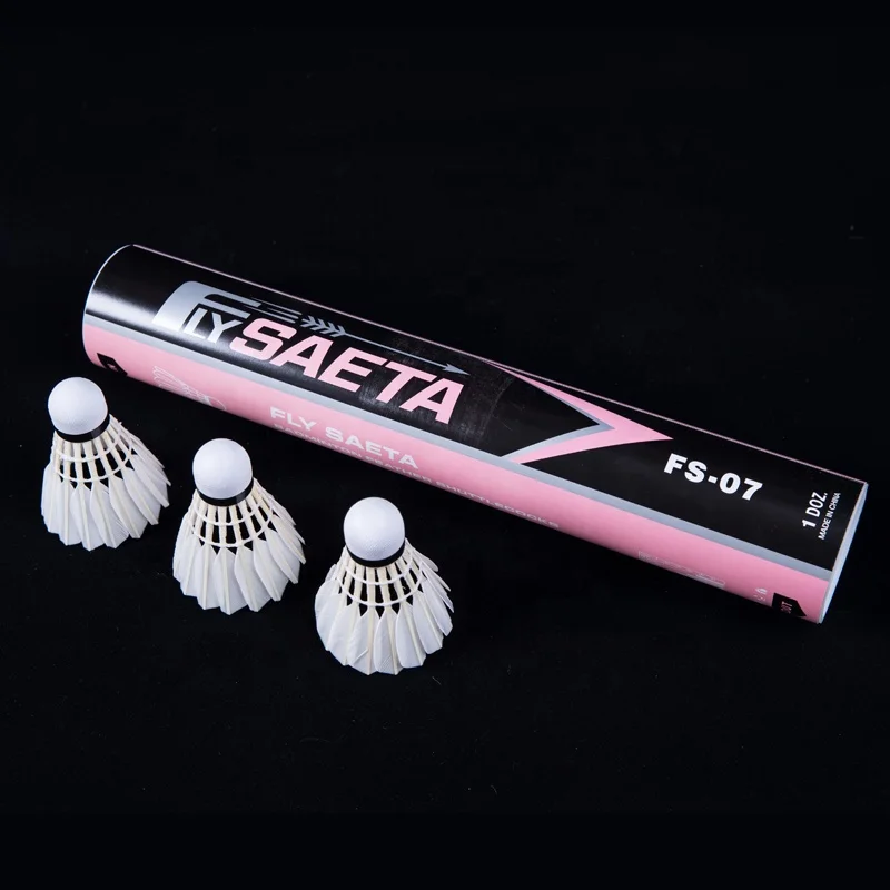 Factory Supply Badminton Shuttlecock 12pcs LOKI White OEM Customized Ball Sea Head Feather Logo Packing Duck Cork Pcs Color JIA