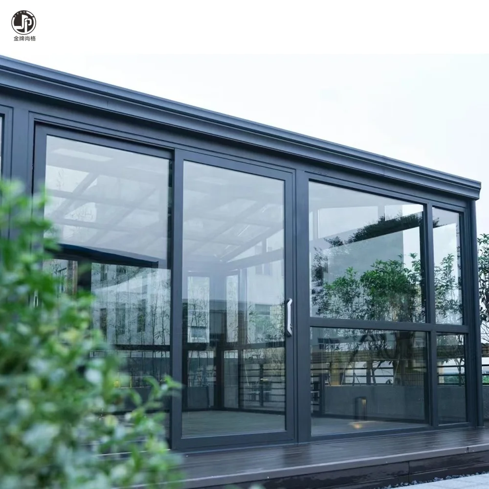 Aluminum double tempered glass solarium Summer house Free standing room Solarium Winter garden