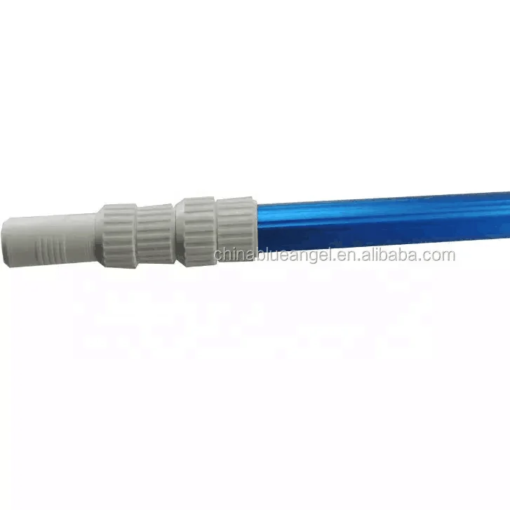 Blue color aluminium Pool telescopic pole  for swimming pool cleaning equipment