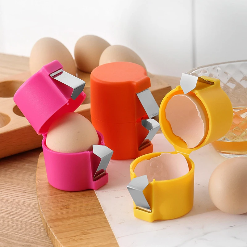Kitchen Plastic Egg Shell Opener Baking Stainless Steel Eggshell Opener Egg Tools