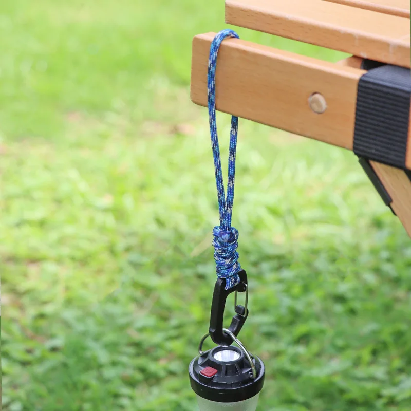 Wholesale Heavy Duty Outdoor 4mm Braided Paracord Neck Strap Rope Parachute Necklace Woven Braided Carabiner Lanyards