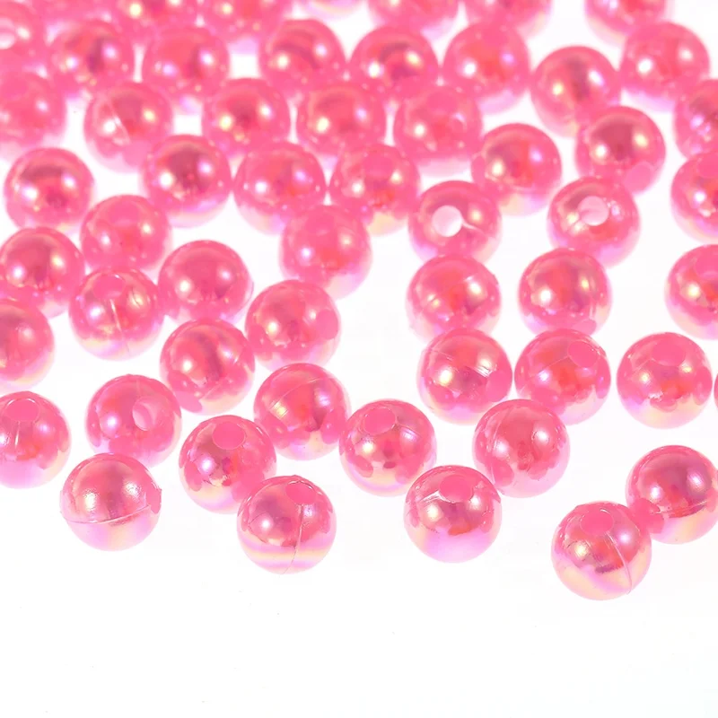 New Arrivals ABS Plastic Pearl 6mm 8mm 10mm Wholesale Loose Acrylic Beads with Hole
