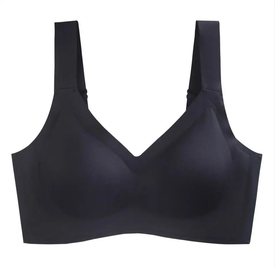 Wireless Sex Women Push Up Wireless Soft Sport Comfortable No Rim Push Up One Piece Solid Color Seamless Bra