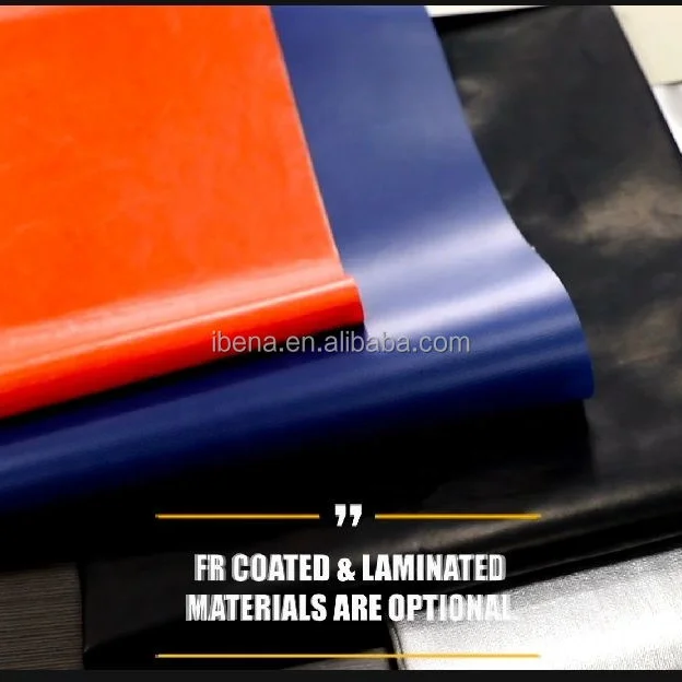 Aluminum PVC PTFE PU Silicone Rubber coated Aramid fabrics /  Coated flame retardant fabrics
