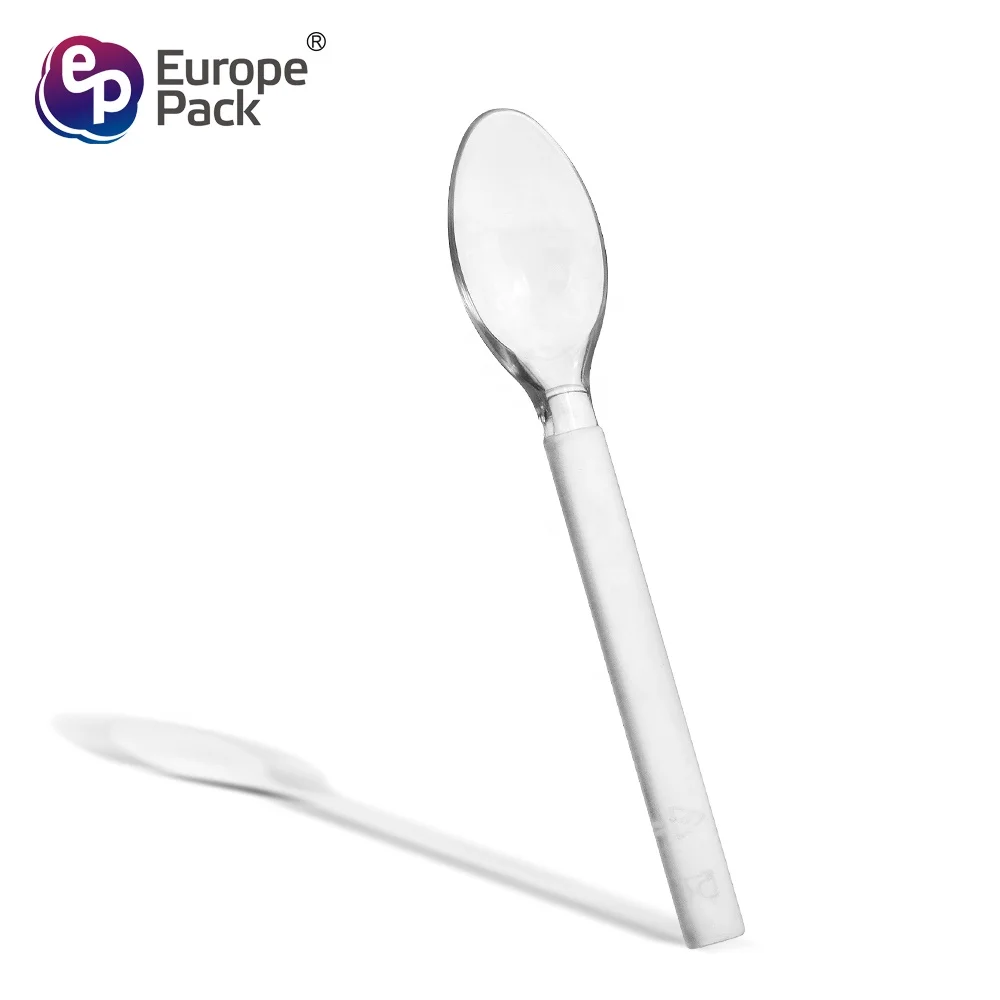 Набор многоразовых столовых приборов из твердого пластика, ложки для еды, посуда для продажи