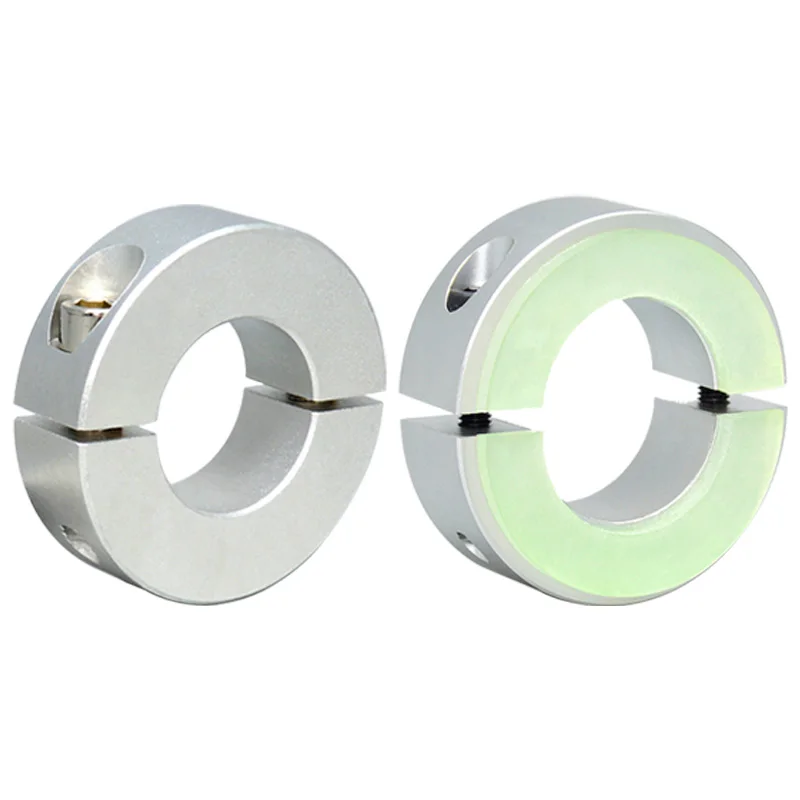 Aluminum alloy optical axis locating ring Steel Blackening limiter stop screw fixing ring split type metal bearing clamping ring