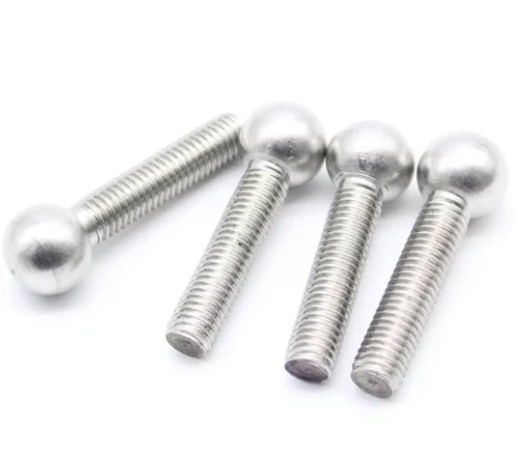 CNC Custom Stainless Steel 316 304 Ball Head Bolts and Screw M14 M8 Thread Universal Joint with Ball Head Screw