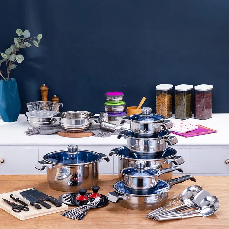 hot selling 2024  panela eletrica stainless steel cooking pot cookware set kitchen utensils cooking utensil cast iron pots