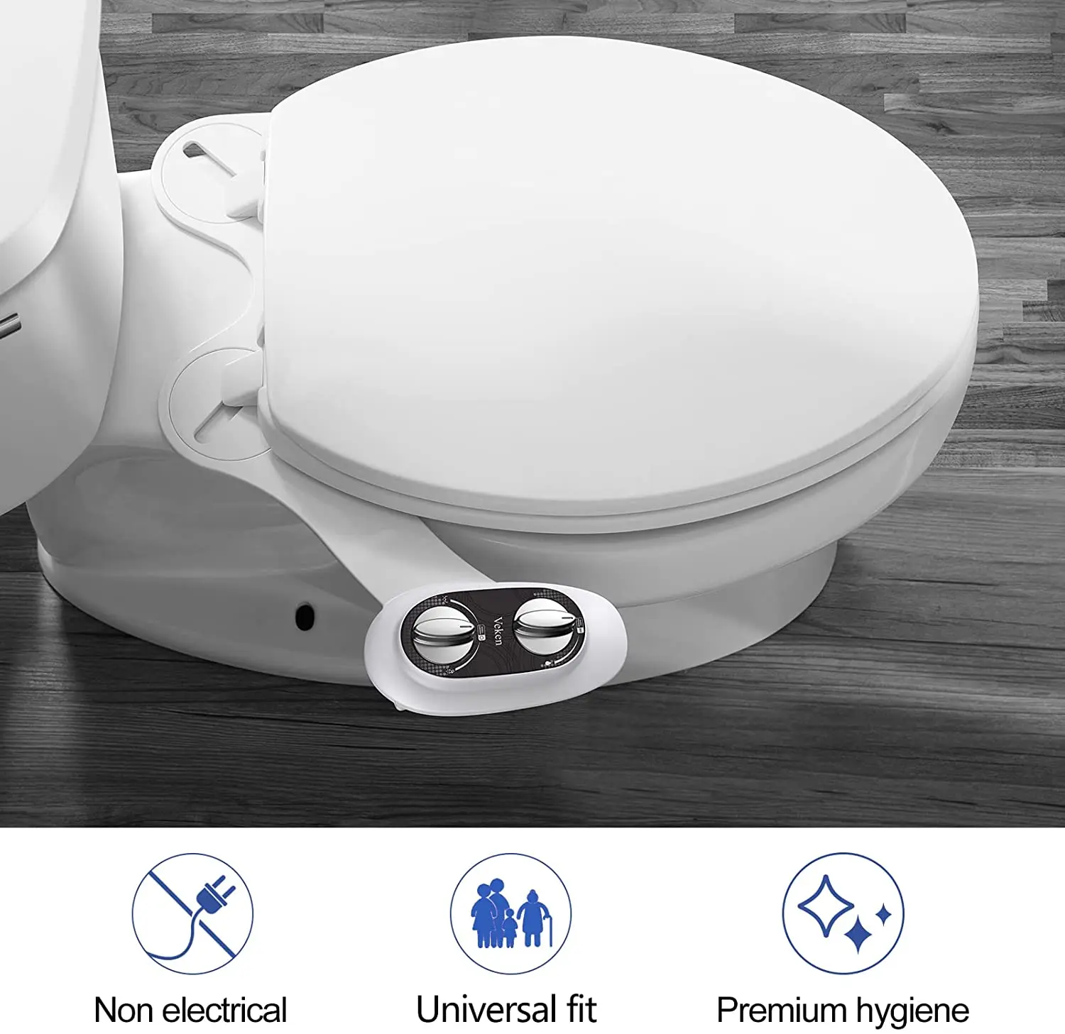 cold water non-electric abs plastic combined bidet sprayer toilet seat for toilet