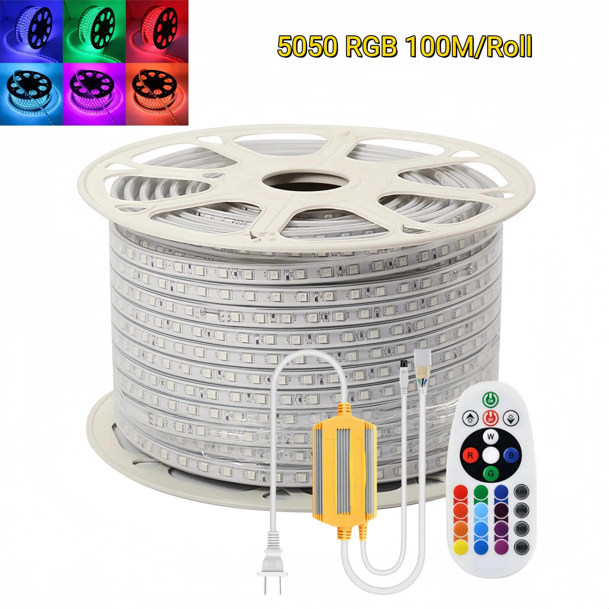 GMXX070 72leds/m 220v led strip 5050 11MM IP65 SMD Flexible Tape Light LED Strip light led 50 100 meters rgb strip led lights