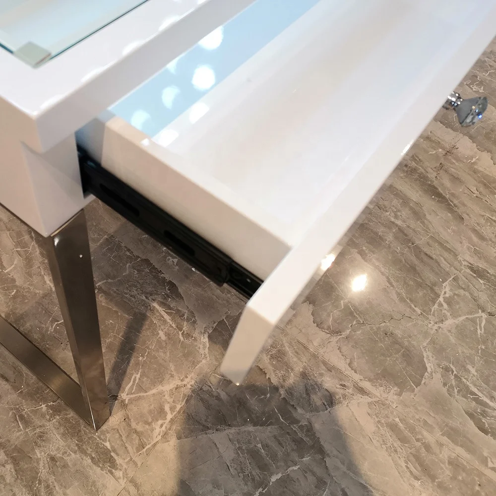 Docarelife Modern Bedroom Set  Vanity Table Set With LED Light Mirror Make Up Dresser Smart Furniture