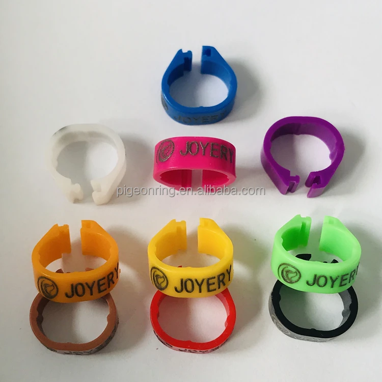 Wholesale High quality Personal Customized 8mm Plastic split pigeon ring