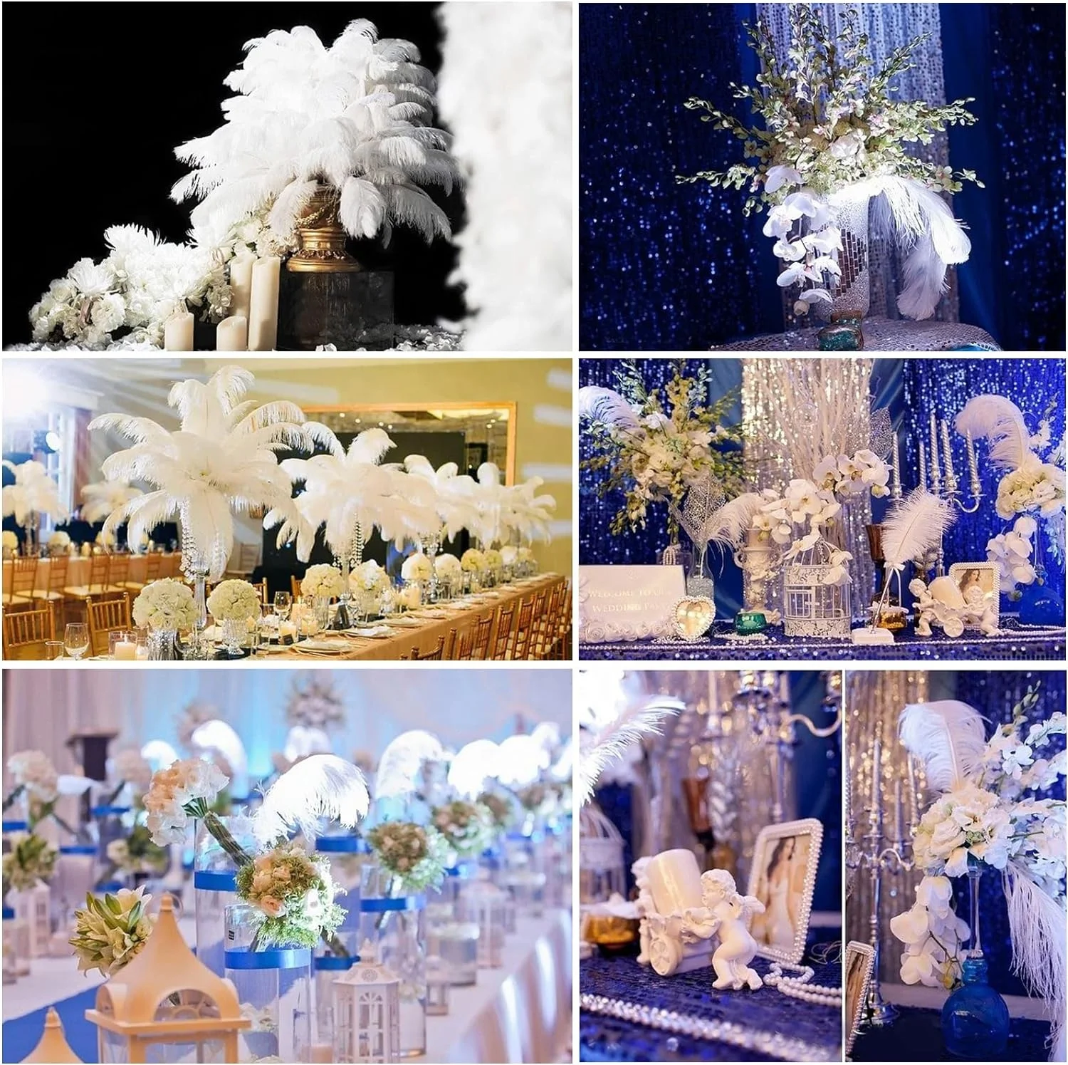 High quality 70-75cm Large Thick Ostrich feathers wing plumes Dyed carnival feathers for wedding samba dance costume decoration