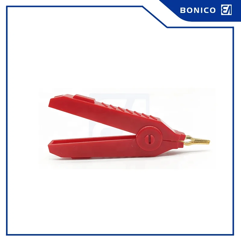 20A 90MM Brass With Gold Plated ABS Insulated Mid-sized Battery Kelvin Clip