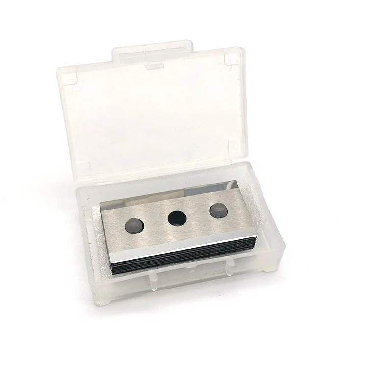 Tungsten Carbide Cutting Blade Knife with Double Edge 3 Holes Razor Blades