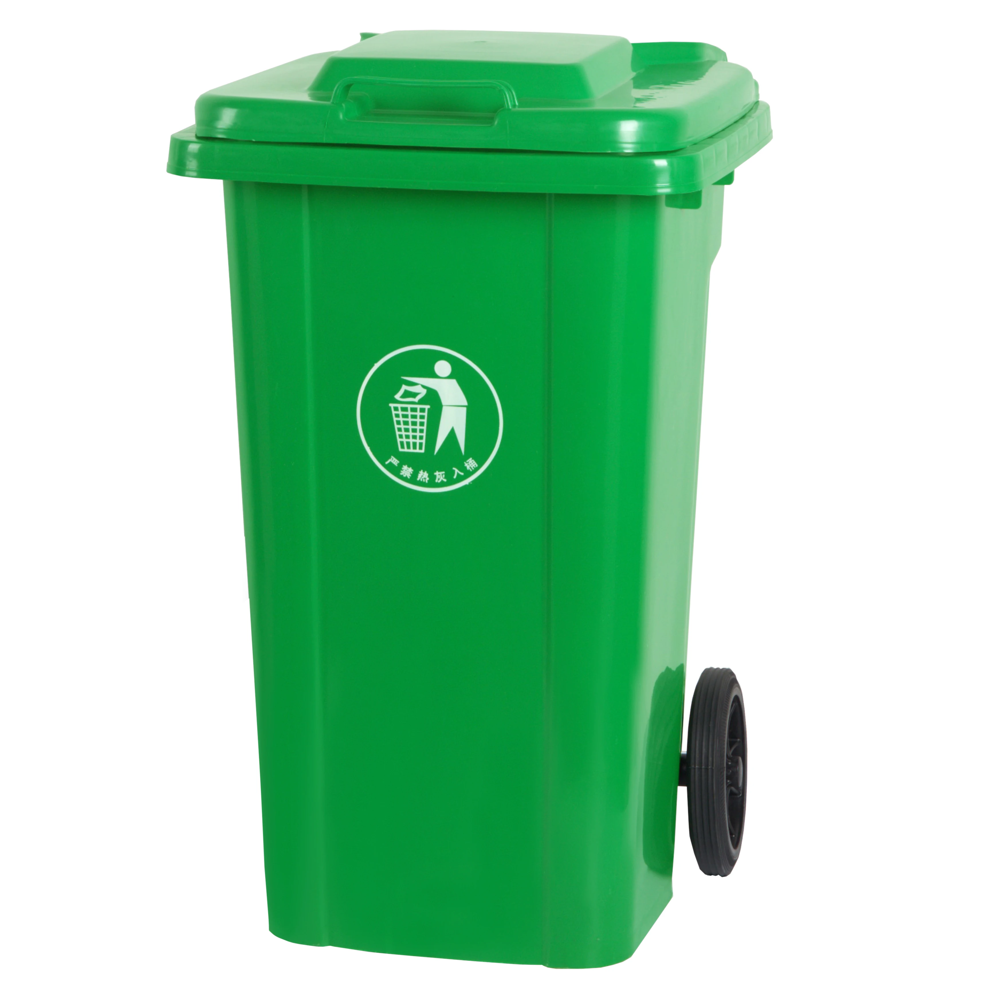 100L Litre Rubber Wheels Blue Outdoor Industrial Pedal Plastic Dustbin