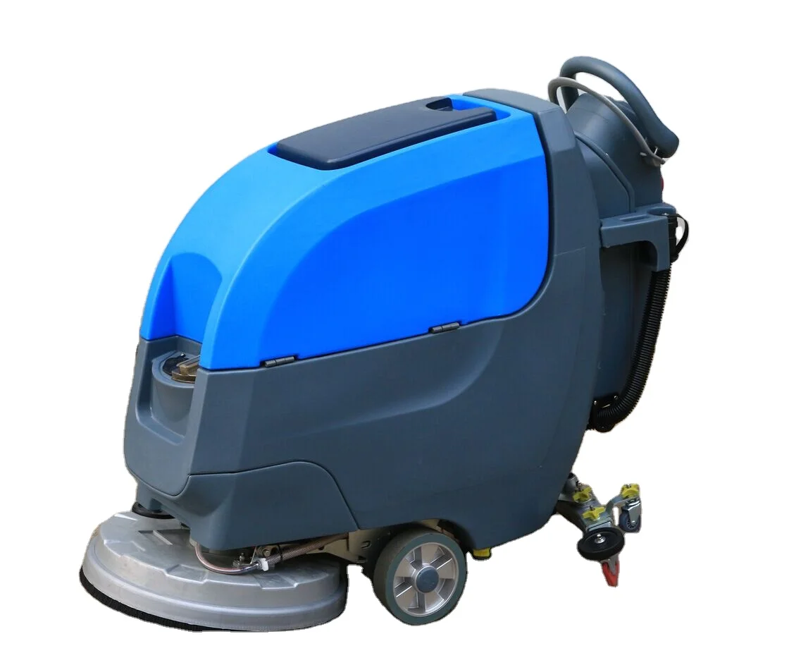 Compact battery type industrial floor tile cleaning machine