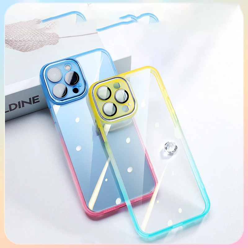 Shockproof Mirror Case For iPhone 14 12 11 Pro Max XS MAX XR Soft TPU Back Cover For iPhone 7 8 6 plus Luxury Clear Phone Case