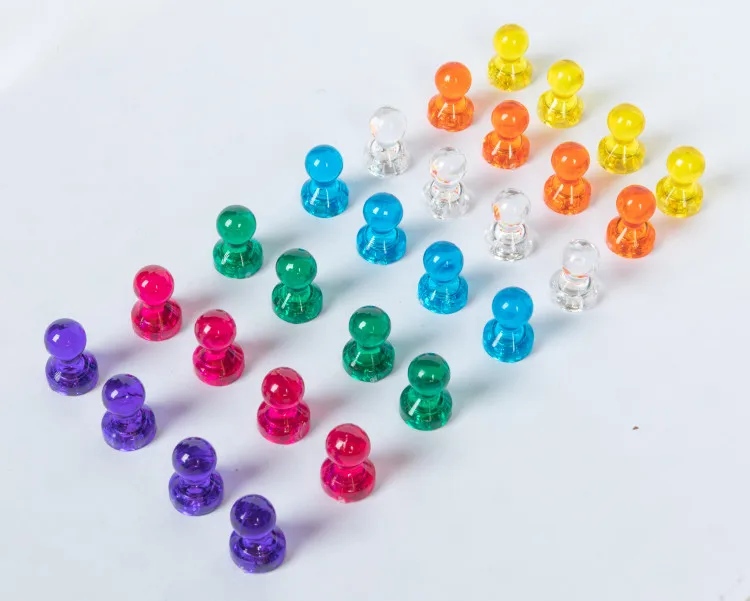 Colorful Refrigerator magnetic nail magnet acrylic plastic pushpin