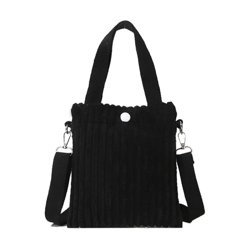 Women Corduroy Shoulder Bag Spring Summer Fashion Handbag Mini Tote Bag