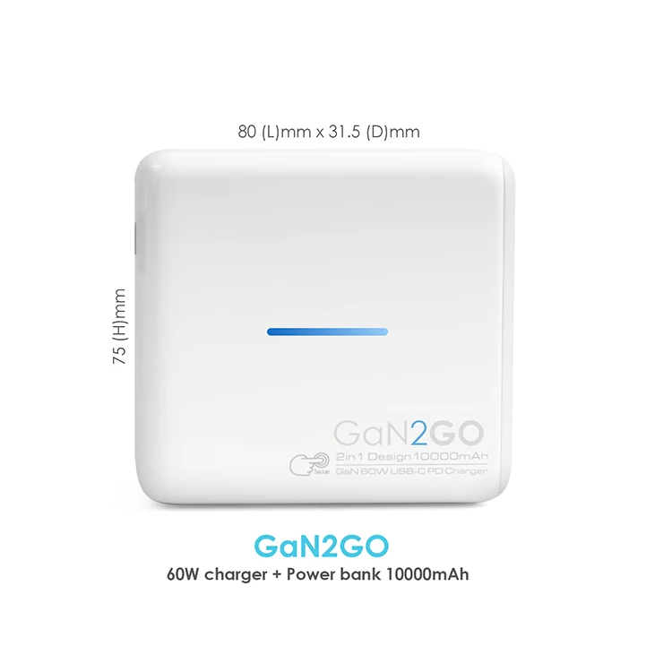 Lisen 10000 mah PowerBank 60W Pd Portable Charger Holder Fast Charge external battery Wall Adapter Power Bank