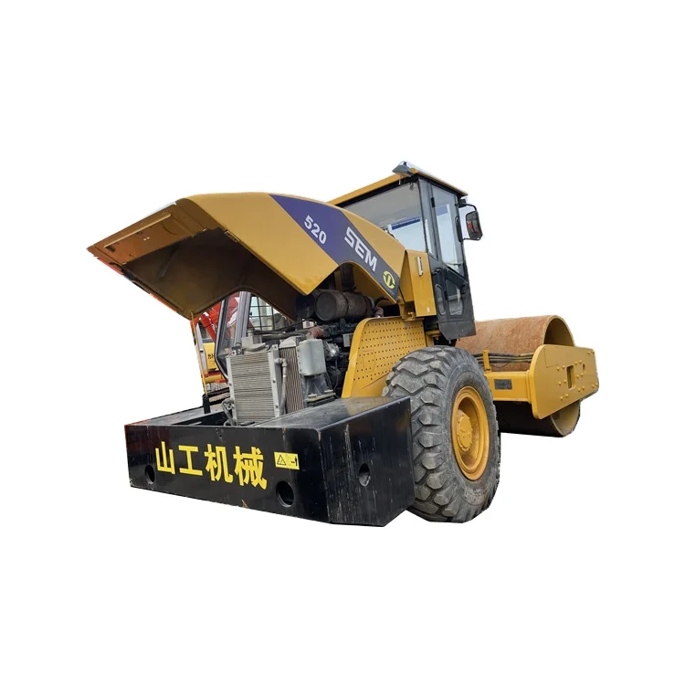 CAT SEM520 Good Sales Driving Type USED Road Roller with Vibration Pump and Water Cooled Diesel Engine UNIQUE Travel Power