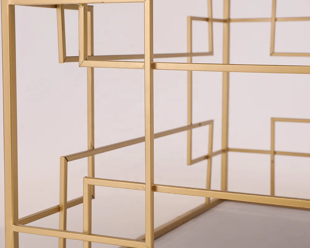 High and low tea table metal design top mirror set table