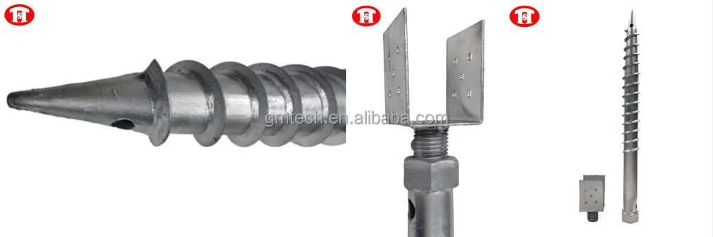 galvanized ground spiral screw pile for high quality and helical ground anchor & earth screw pile