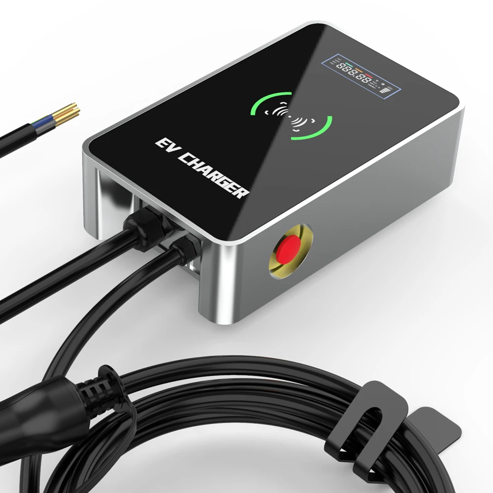 business ocpp wifi Smart app iec 62196 type2 7kw 11kw 22kw 16a 32a AC charging station for electric vehicles wallbox ev charger