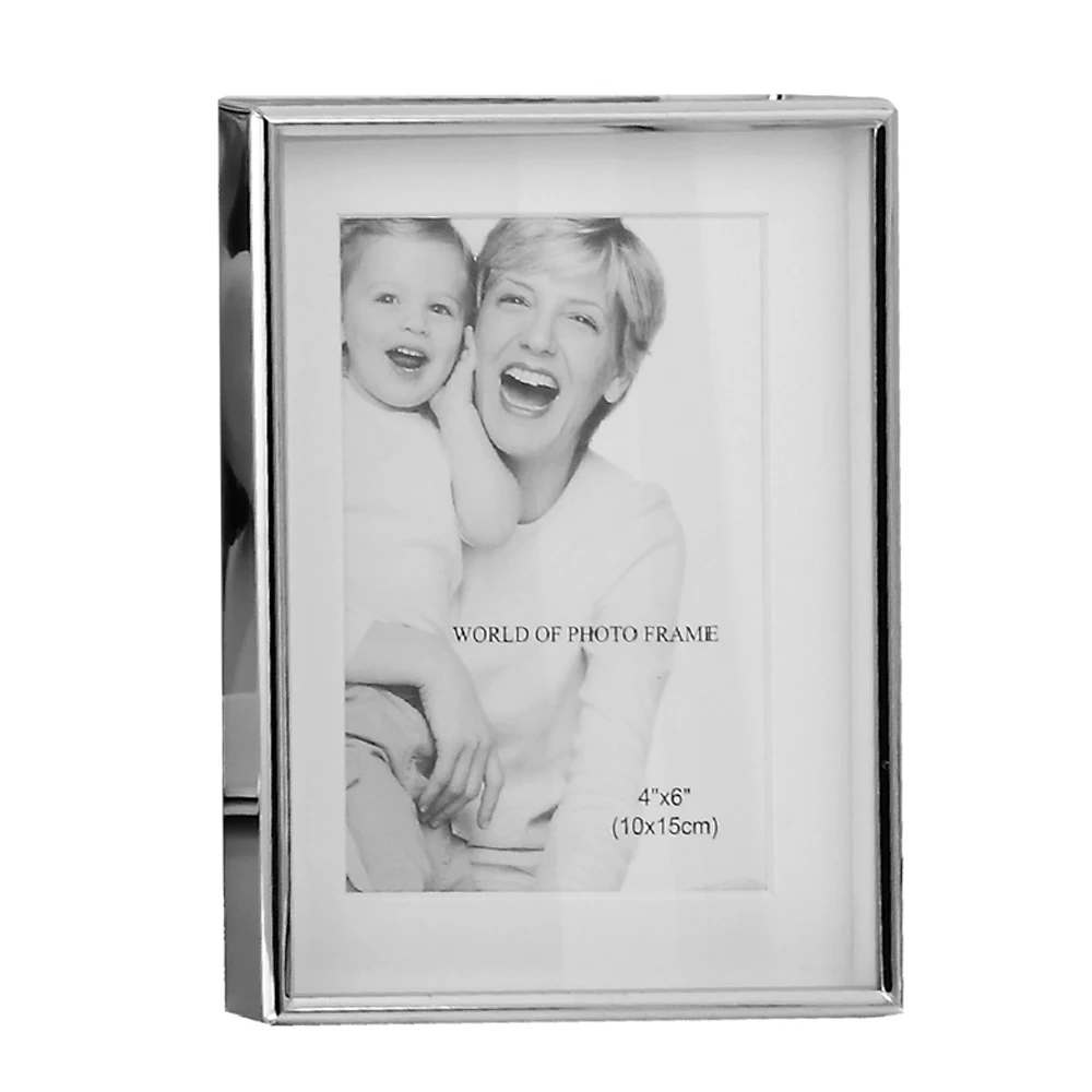 18 MM Thickness Iron Silver Plated Shadow Box Photo Frame