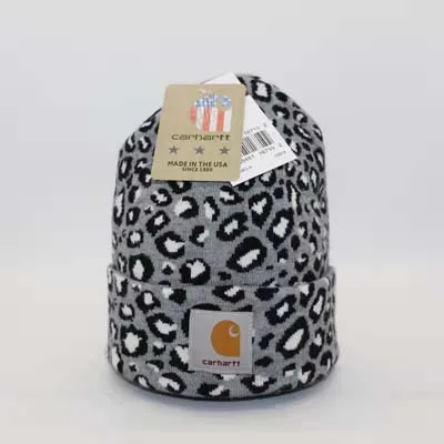 New autumn and winter unisex fashionable leopard hat light version folding warm knitted hats