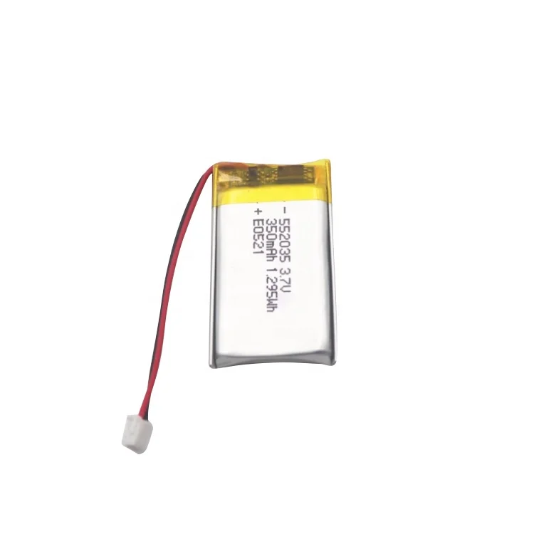 552035 Best selling small lipo battery 350mah lithium polymer battery 3.7v