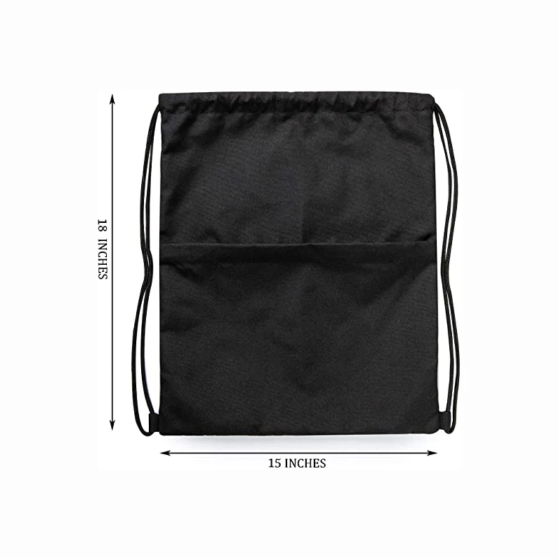 Waterproof Fabric Backpack Customize Sports Nylon Polyester Recycled Drawstring Bag with Logo