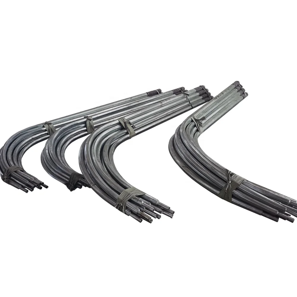 Outdoor 6m galvanized stainless steel curved road street light pole