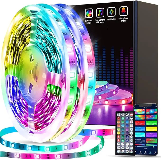 Holiday Light APP Wifi 12v 24v Remote Controlled Flexible SMD 3535 2835 RGB LED Smart Home Light Colorful Led Strip Light