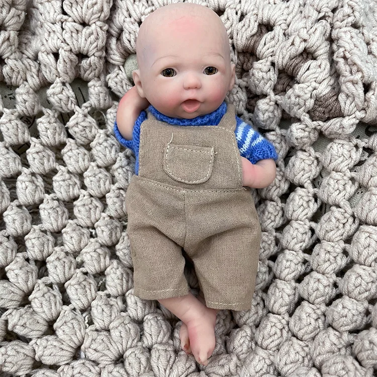 9 inch Born Early Baby Preemie Mini Full Silicone Baby Cheap Doll Painted Reborn Baby Doll Silicone
