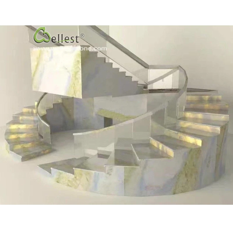 China fantasy blue and purple onyx marble wall art marble purple tile for high-end family project