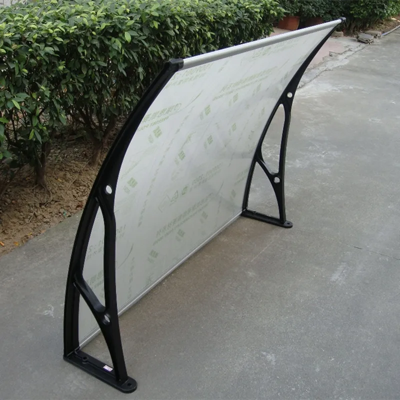 high tensile solid polycarbonate sheet door awning for residential application