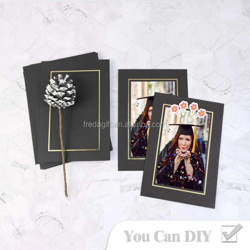 High-end paper photo frames with special black card package edge