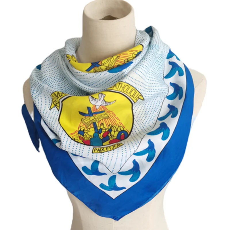 Хиджаб с шелковым шарфом 90x90