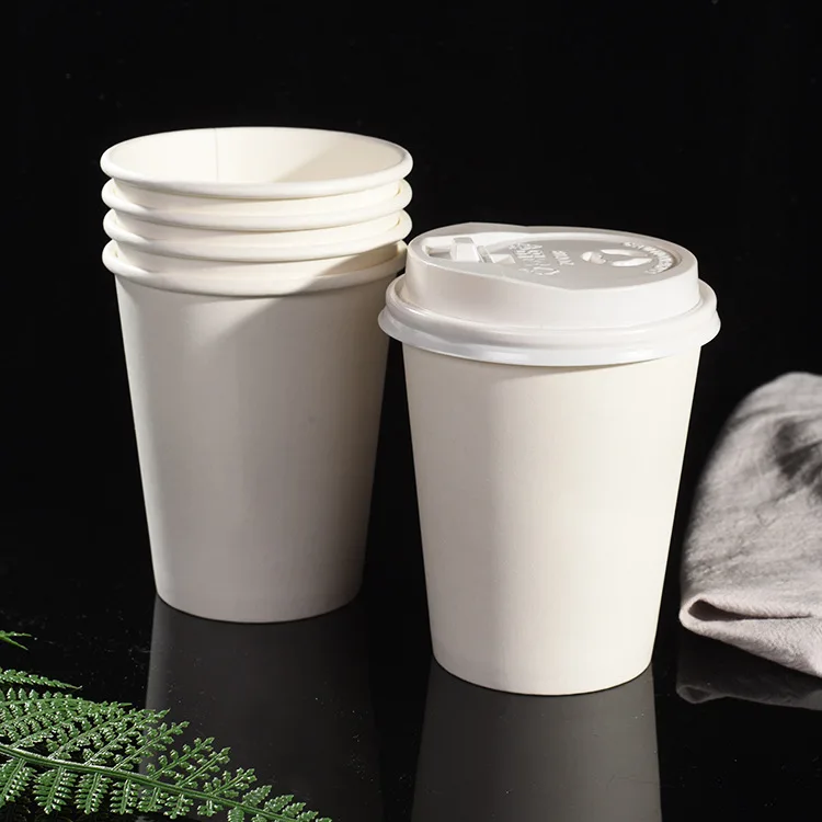 custom single wall ice cream plastic paper cup raw materials paper cups with lid