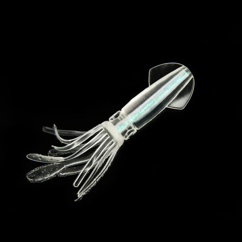 Hot sale Octopus Color tube luminous squid Artificial soft baits 10.5cm/8.5g sea fishing lures soft