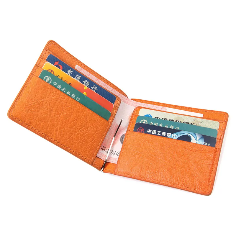 Billeteras Luxury Designer Custom Genuine Eel Skin Wallet Slim Mini Card Package Business Unisex Leather Money Clip Wallet