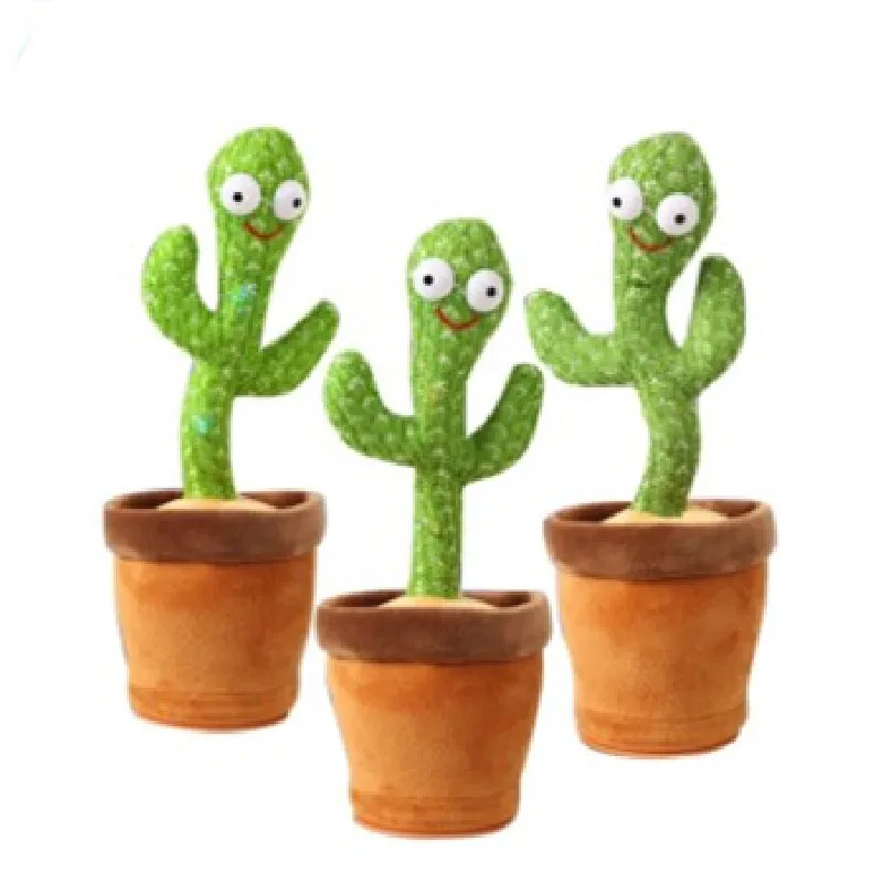 Popular Toy Dancing Singing Recording Flashing  Cactus Toys USB Charging